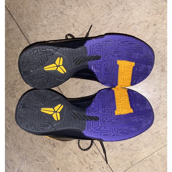 Nike Zoom Kobe 5 Protro Sneaker GS Size 5Y‎ Black LAKERS Basketball 386647-071 - Picture 8 of 12